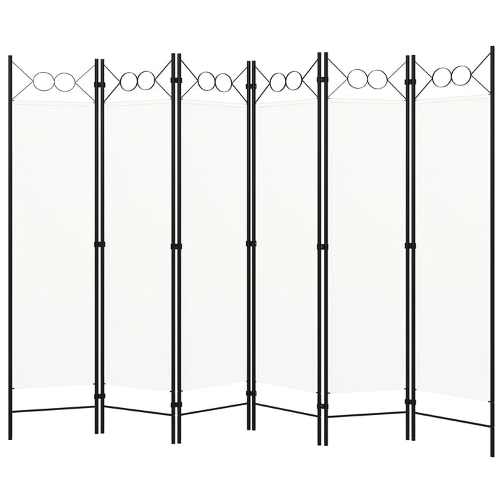 6-panels rumdeler 240 x 180 cm hvid