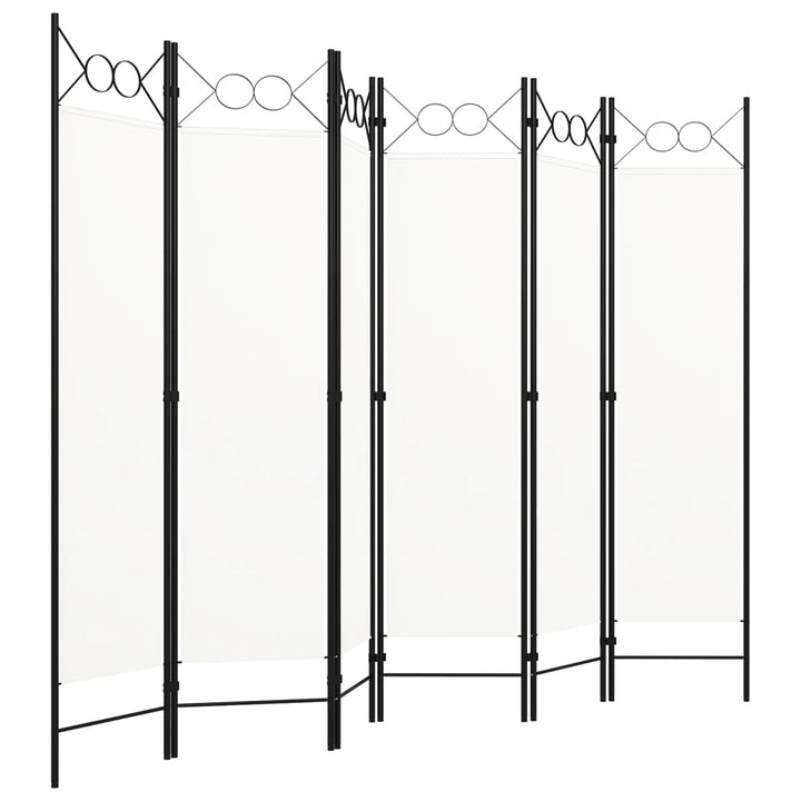 6-panels rumdeler 240 x 180 cm hvid