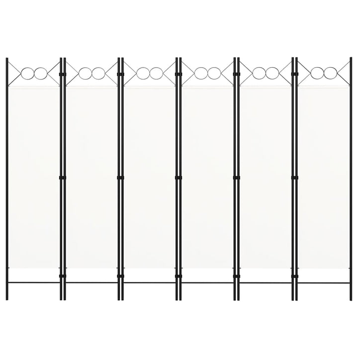 6-panels rumdeler 240 x 180 cm hvid