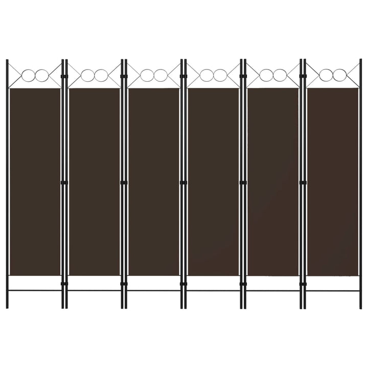 6-panels rumdeler 240x180 cm brun