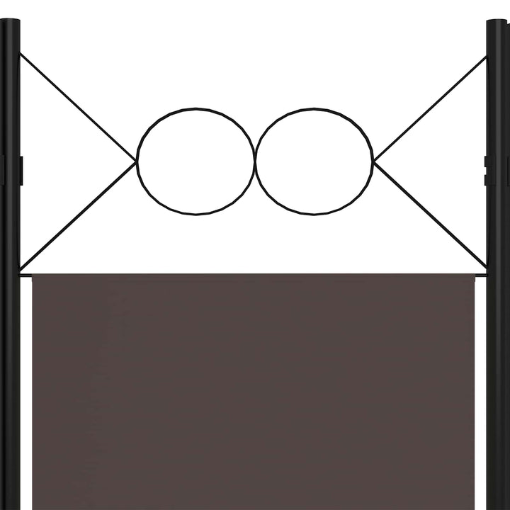 6-panels rumdeler 240x180 cm brun