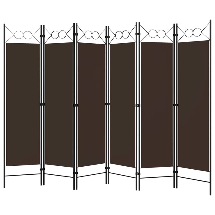 6-panels rumdeler 240x180 cm brun