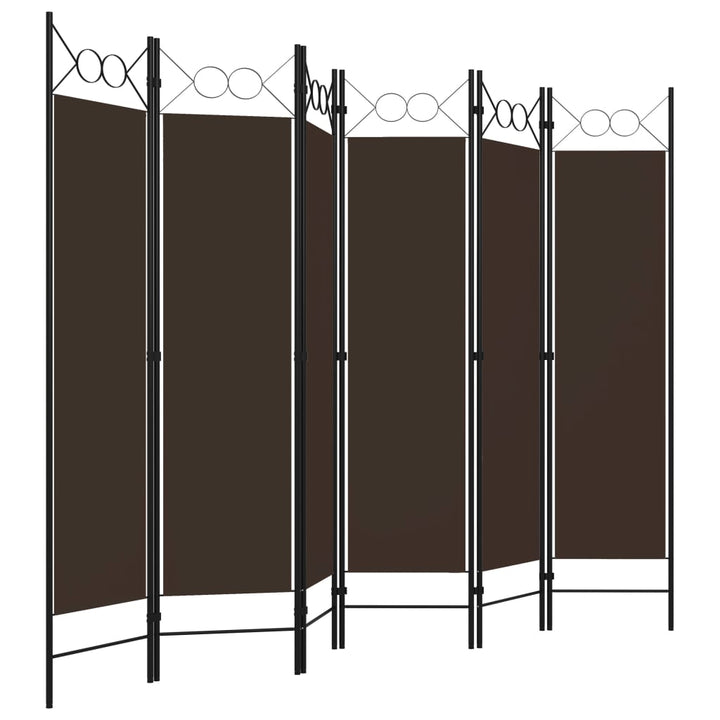 6-panels rumdeler 240x180 cm brun
