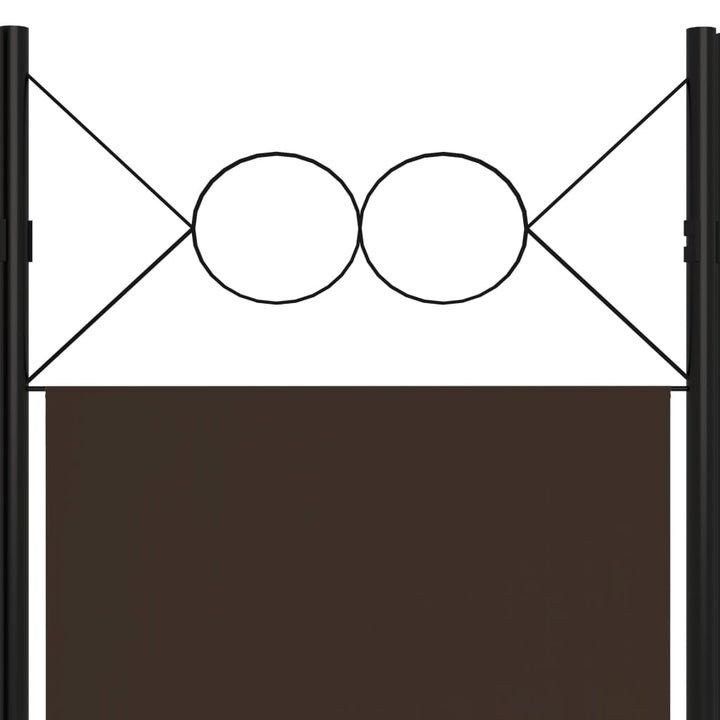 6-panels rumdeler 240x180 cm brun