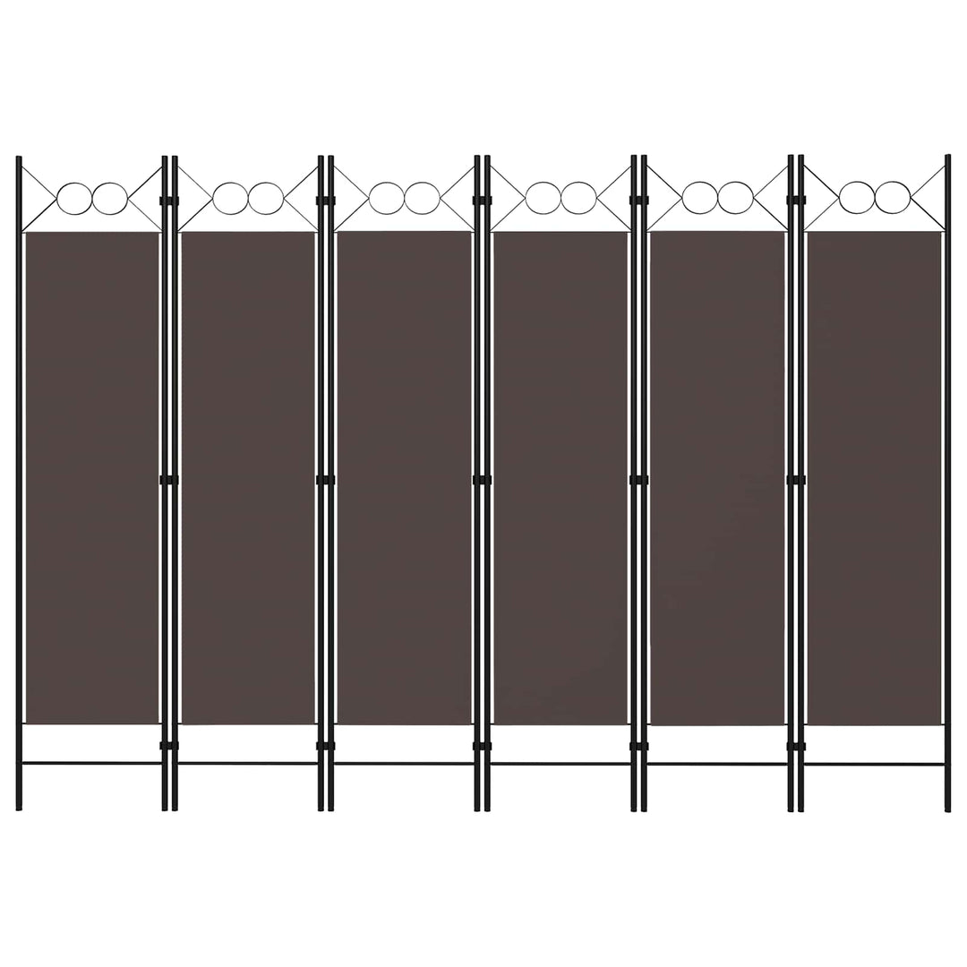6-panels rumdeler 240x180 cm brun