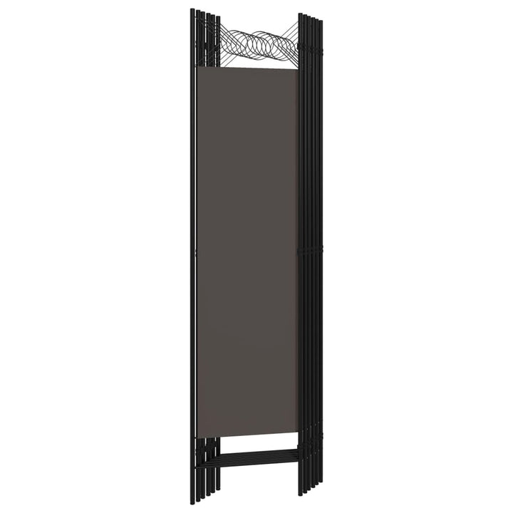 6-panels rumdeler 240 x 180 cm antracitgrå