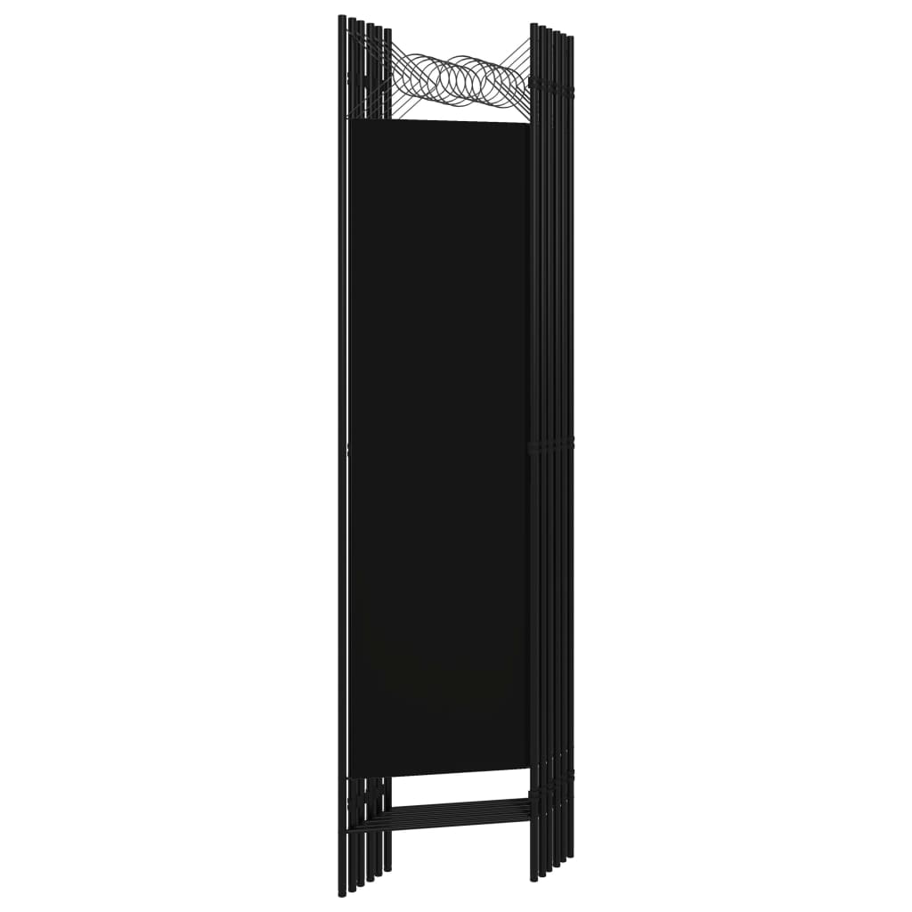 6-panels rumdeler 240x180 cm sort