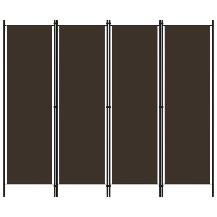 4-panels rumdeler 200 x 180 cm brun