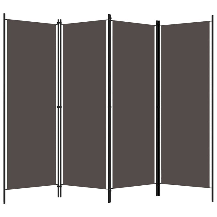 4-panels rumdeler 200 x 180 cm antracitgrå
