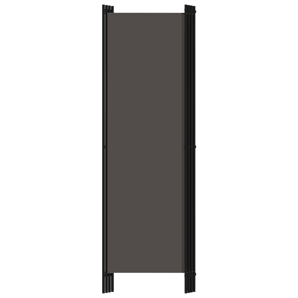 4-panels rumdeler 200 x 180 cm antracitgrå
