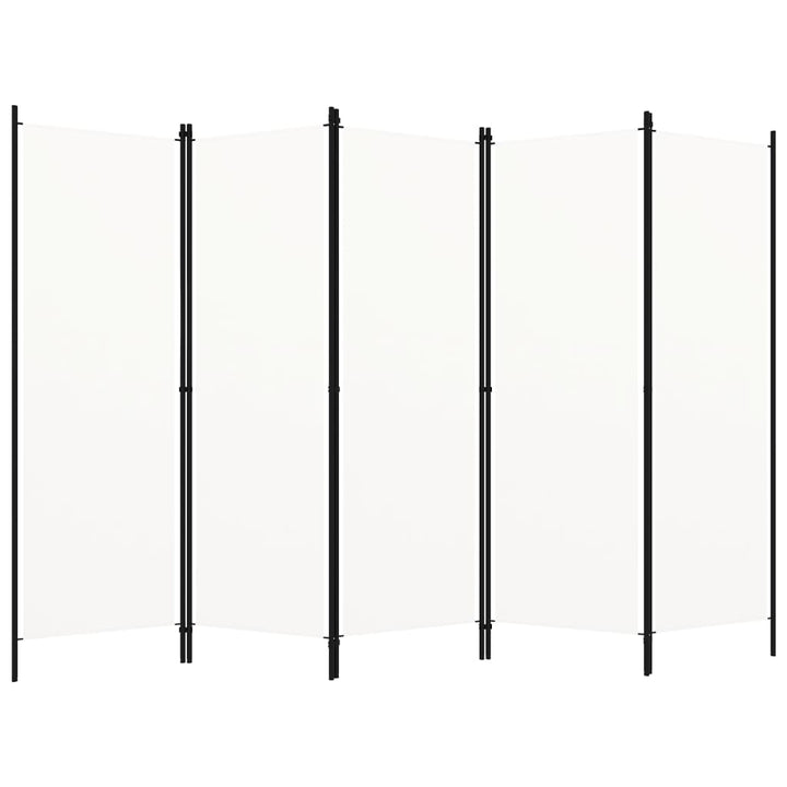 5-panels rumdeler 250 x 180 cm hvid