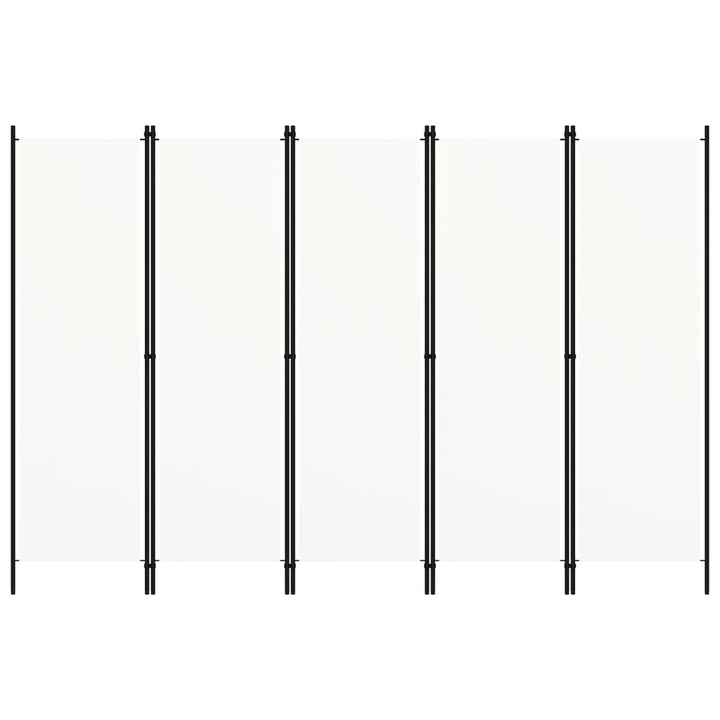 5-panels rumdeler 250 x 180 cm hvid