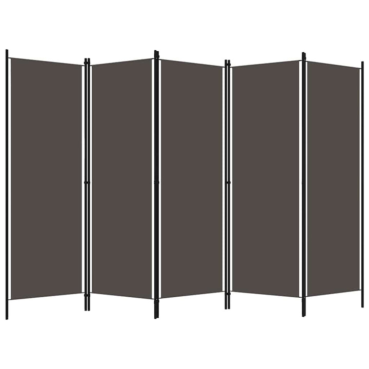 5-panels rumdeler 250 x 180 cm antracitgrå