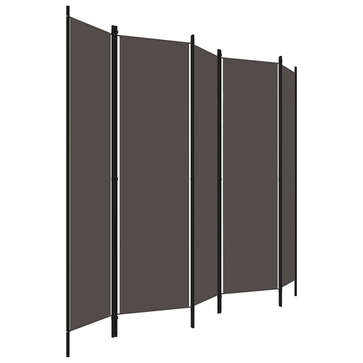 5-panels rumdeler 250 x 180 cm antracitgrå