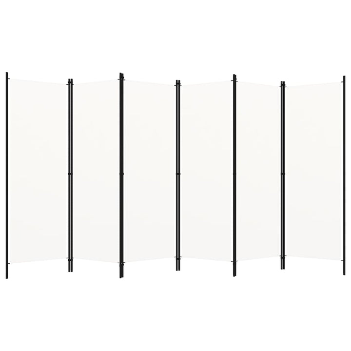 6-panels rumdeler 300 x 180 cm hvid