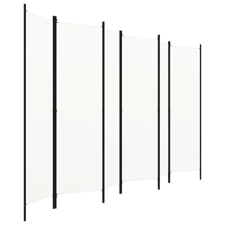 6-panels rumdeler 300 x 180 cm hvid