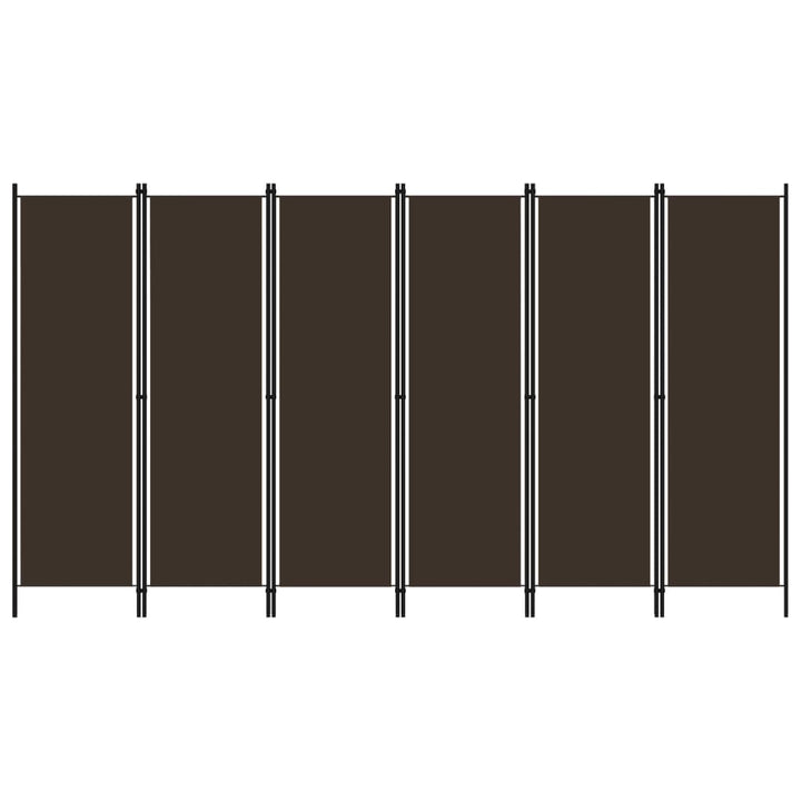 6-panels rumdeler 300 x 180 cm brun