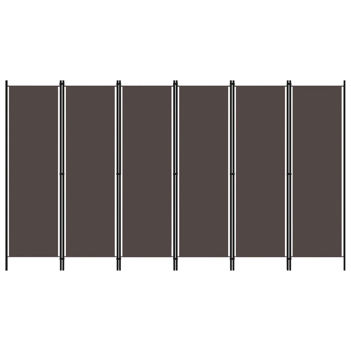 6-panels rumdeler 300 x 180 cm brun