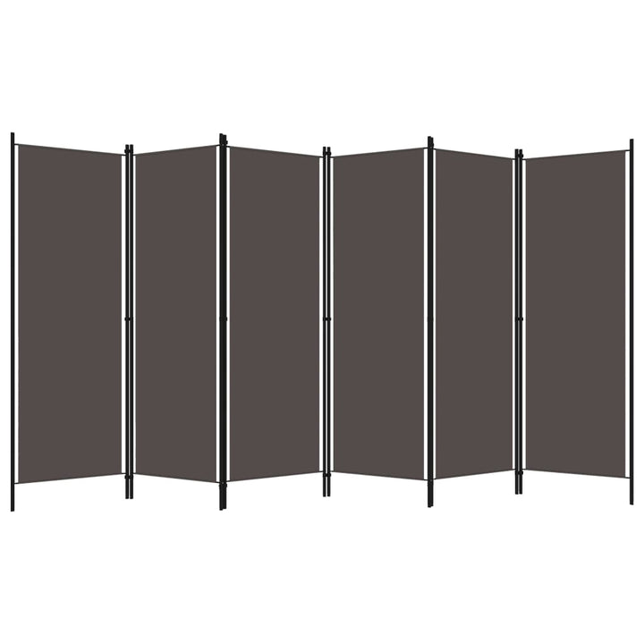 6-panels rumdeler 300 x 180 cm antracitgrå