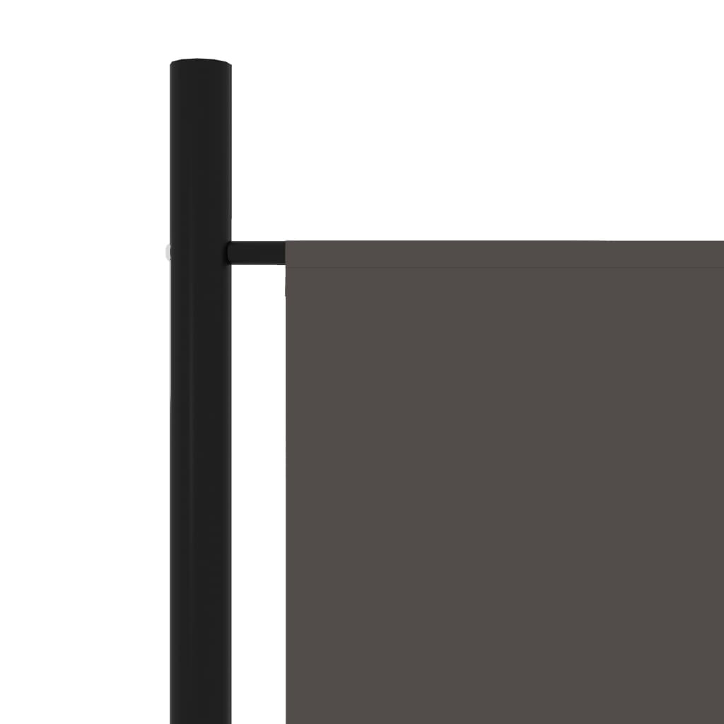6-panels rumdeler 300 x 180 cm antracitgrå