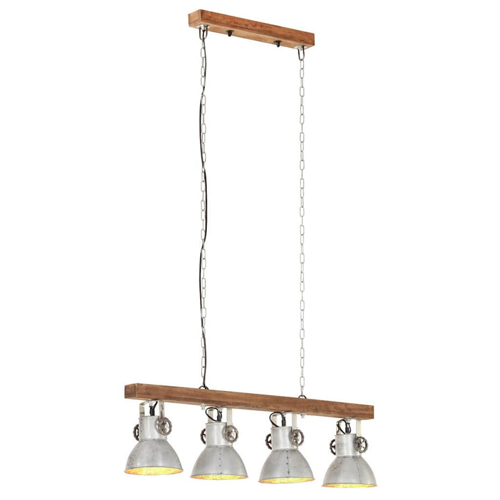 industriel loftlampe E27 mangotræ sølvfarvet
