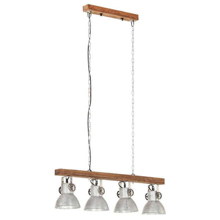 industriel loftlampe E27 mangotræ sølvfarvet