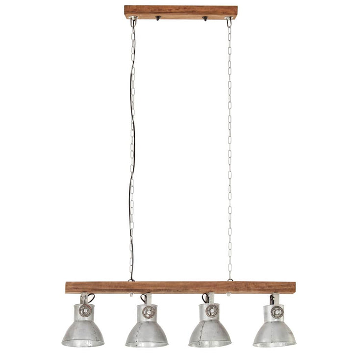 industriel loftlampe E27 mangotræ sølvfarvet