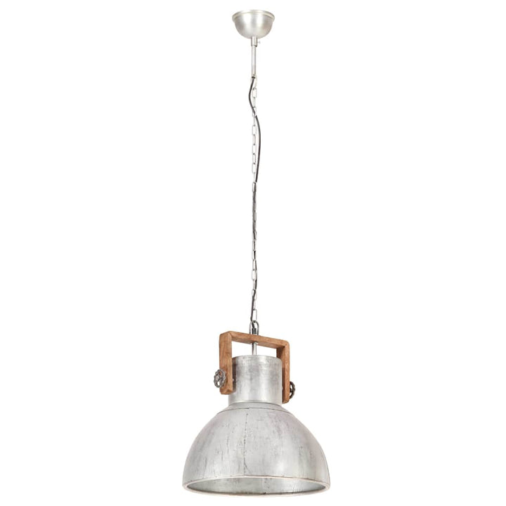 industriel hængelampe 25 W rund 40 cm E27 sølvfarvet
