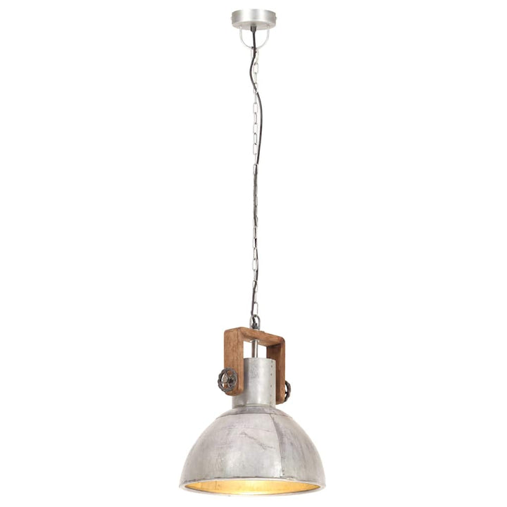 industriel hængelampe 25 W rund 30 cm E27 sølvfarvet