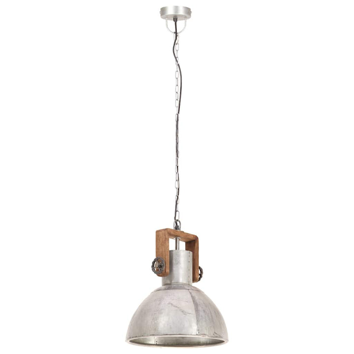 industriel hængelampe 25 W rund 30 cm E27 sølvfarvet
