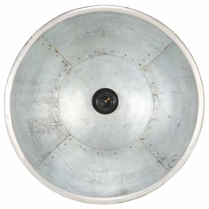 industriel hængelampe 25 W rund 30 cm E27 sølvfarvet