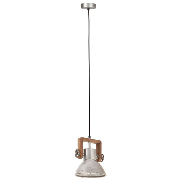 industriel hængelampe 25 W rund 19 cm E27 sølvfarvet