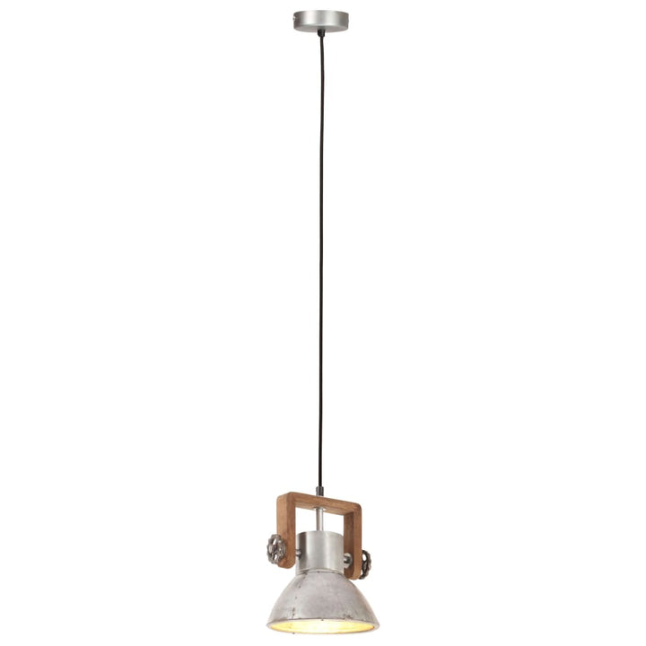 industriel hængelampe 25 W rund 19 cm E27 sølvfarvet