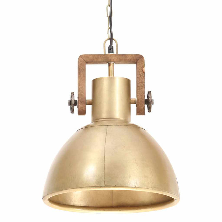 industriel hængelampe 25 W rund 30 cm E27 messingfarvet
