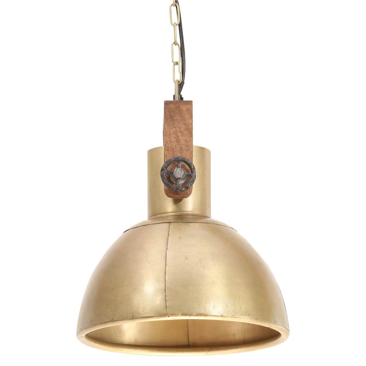 industriel hængelampe 25 W rund 30 cm E27 messingfarvet