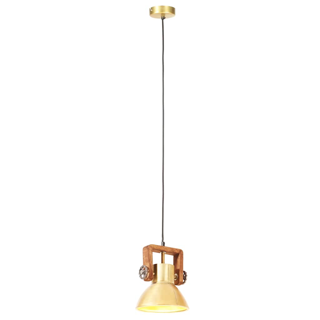industriel hængelampe 25 W rund 19 cm E27 messingfarvet