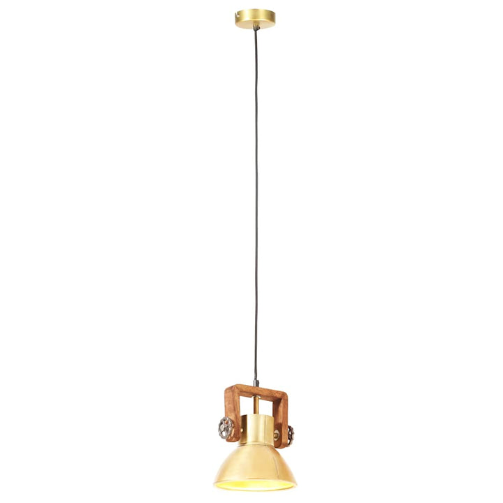 industriel hængelampe 25 W rund 19 cm E27 messingfarvet
