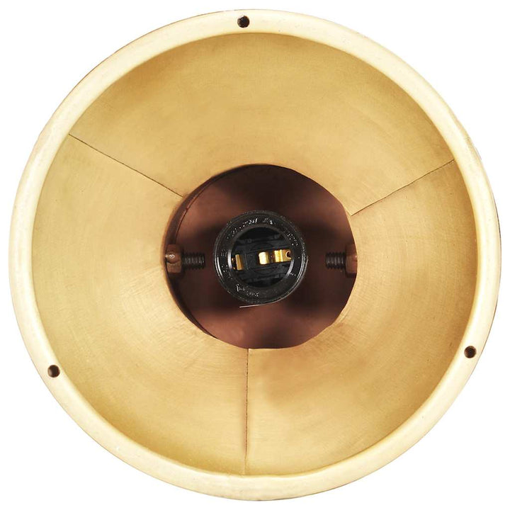 industriel hængelampe 25 W rund 19 cm E27 messingfarvet