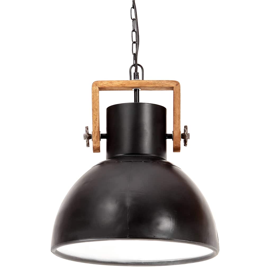 industriel hængelampe 25 W rund 40 cm E27 mat sort