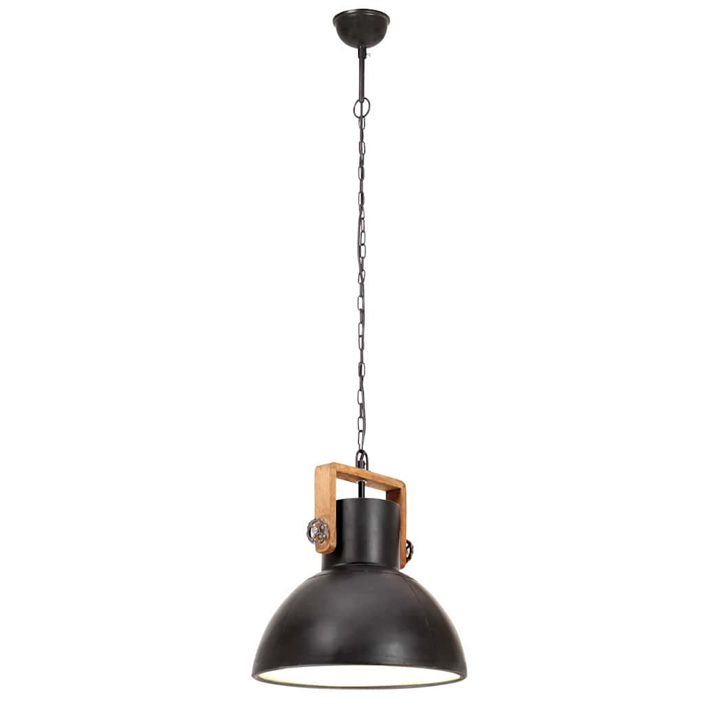 industriel hængelampe 25 W rund 40 cm E27 mat sort