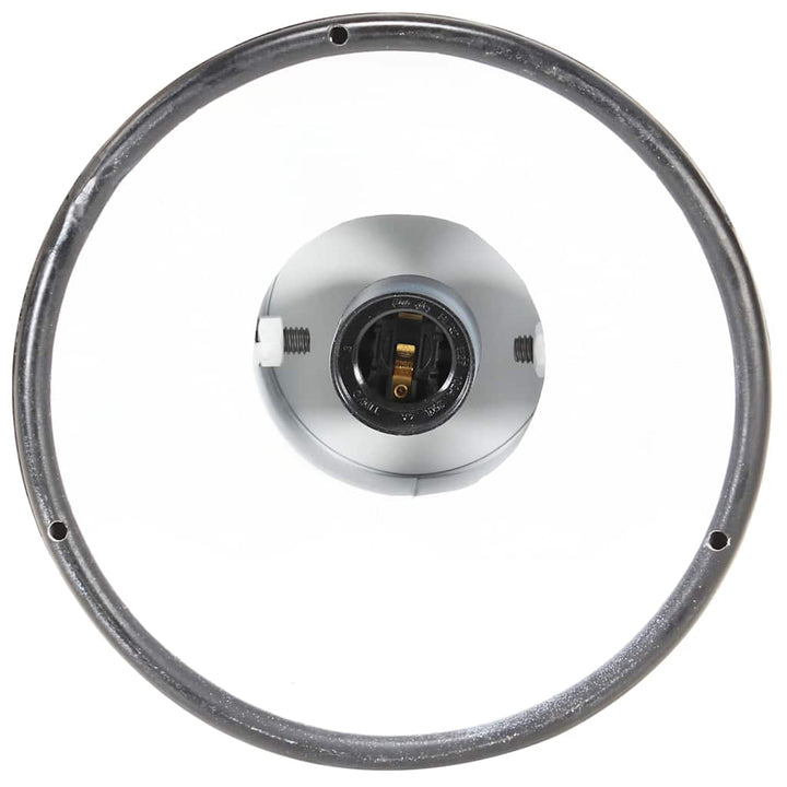 industriel hængelampe 25 W rund 19 cm E27 mat sort