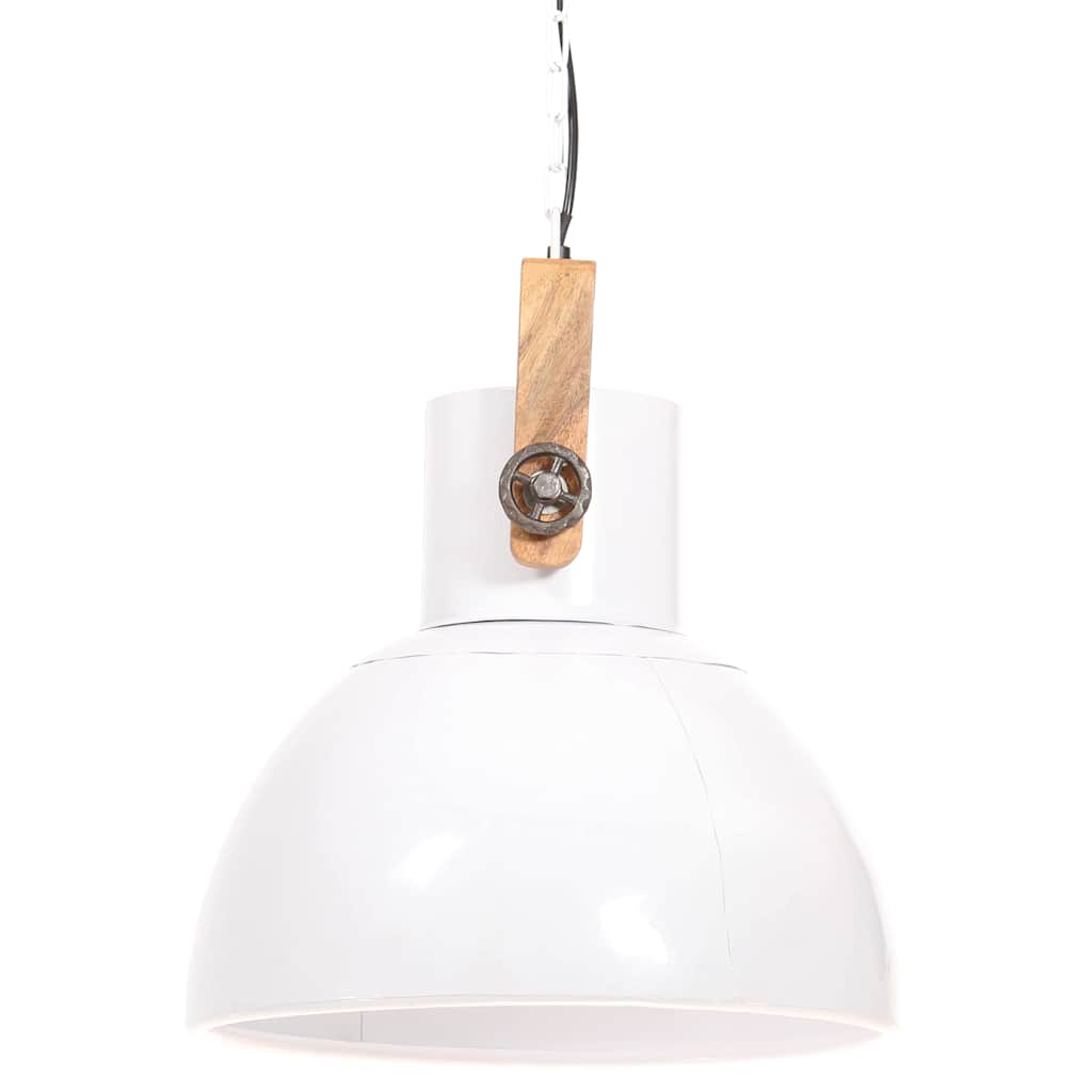 industriel hængelampe 25 W rund 40 cm E27 hvid