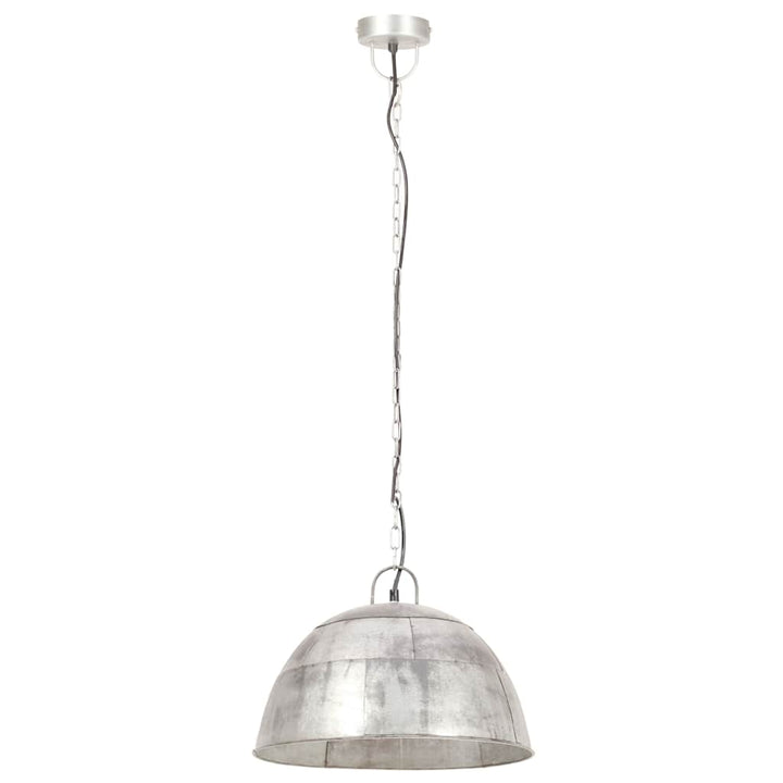 industriel vintage hængelampe 25 W rund 41 cm E27 sølvfarvet