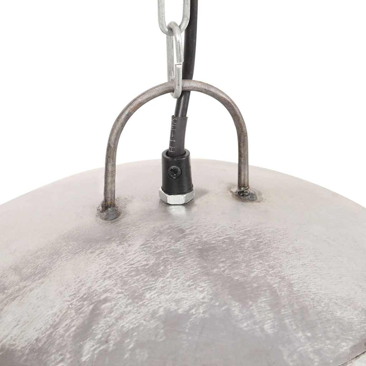 industriel vintage hængelampe 25 W rund 41 cm E27 sølvfarvet