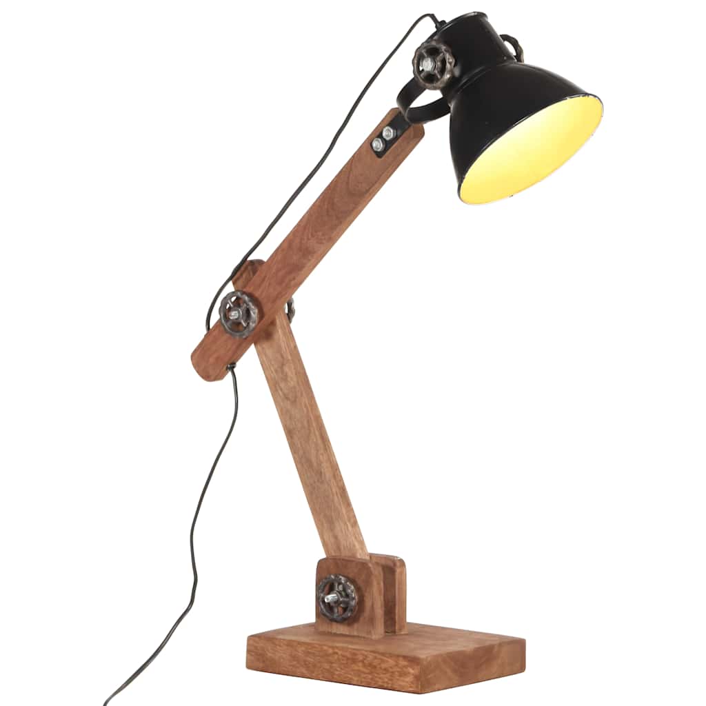industriel skrivebordslampe 58x18x90 cm E27 rund mat sort