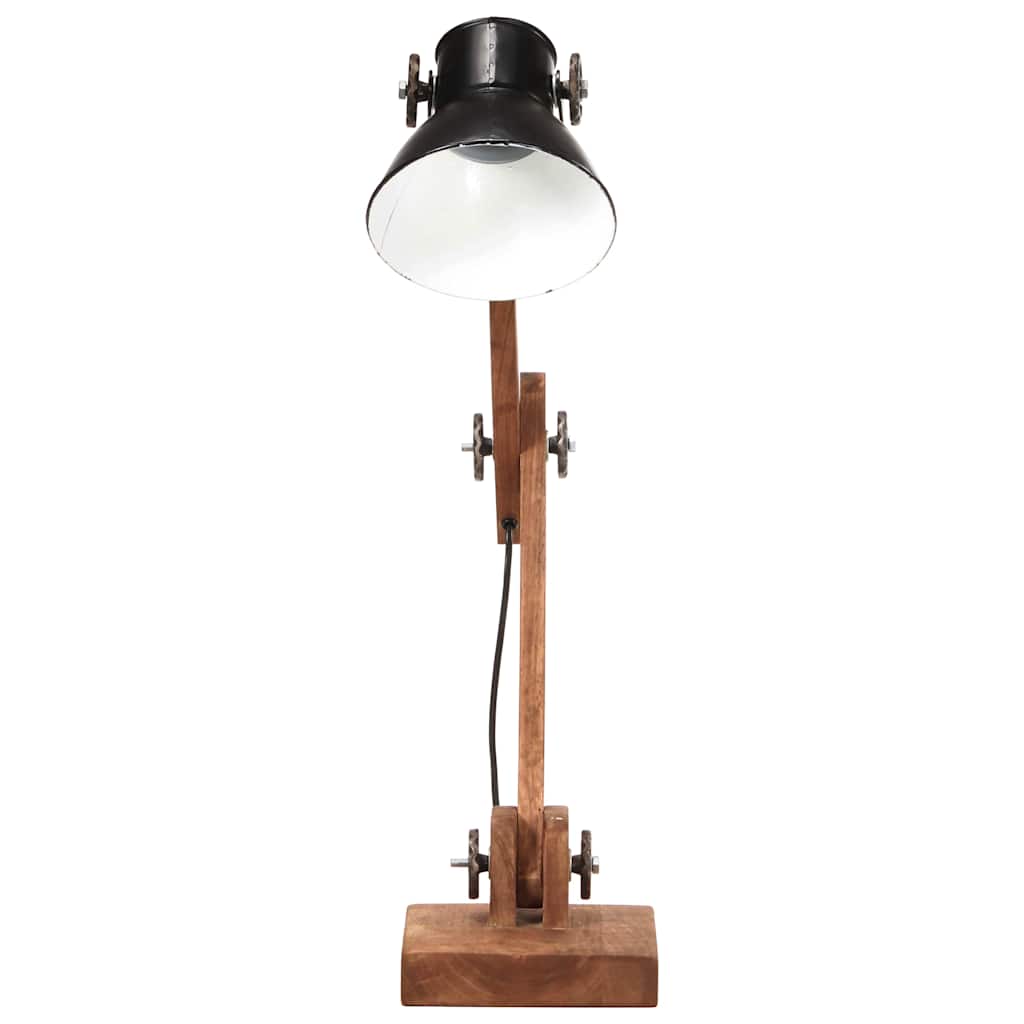 industriel skrivebordslampe 58x18x90 cm E27 rund mat sort