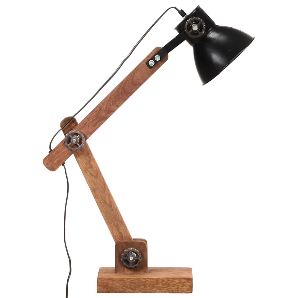 industriel skrivebordslampe 58x18x90 cm E27 rund mat sort