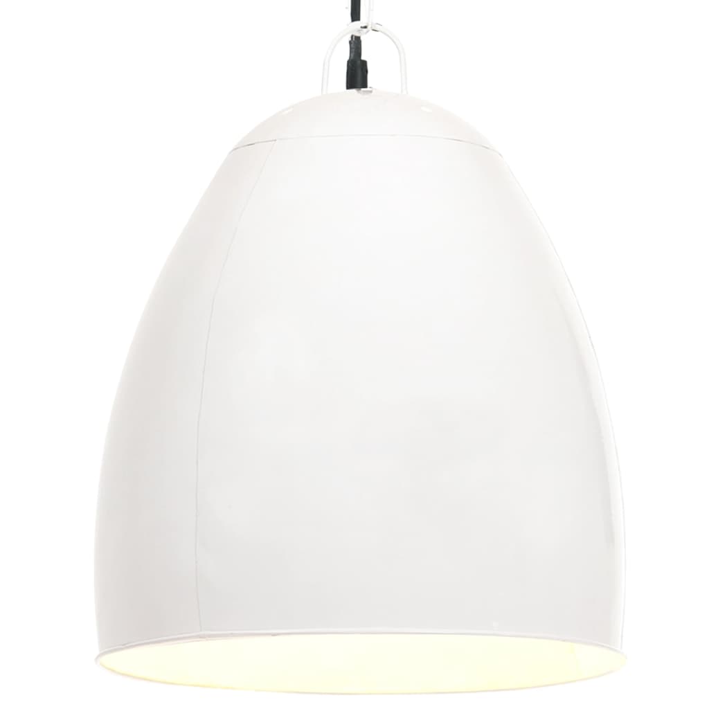 industriel hængelampe 25 W rund 42 cm E27 hvid