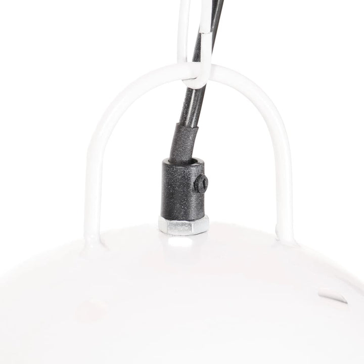 industriel hængelampe 25 W rund 42 cm E27 hvid