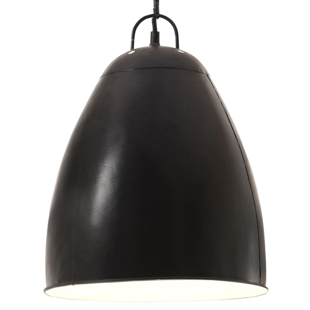 industriel hængelampe 25 W rund 32 cm E27 mat sort
